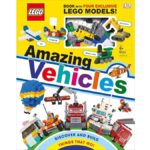 Book cover of the amazing vehicles lego book.